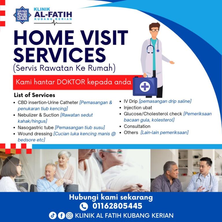 promosi rawatan ke rumah home visit - klinik al-fatih kubang kerian ruang menunggu - klinik al-fatih kubang kerian - Sihat Itu Nikmat - Ada Sakit Jangan Simpan - Klinik Al-Fatih